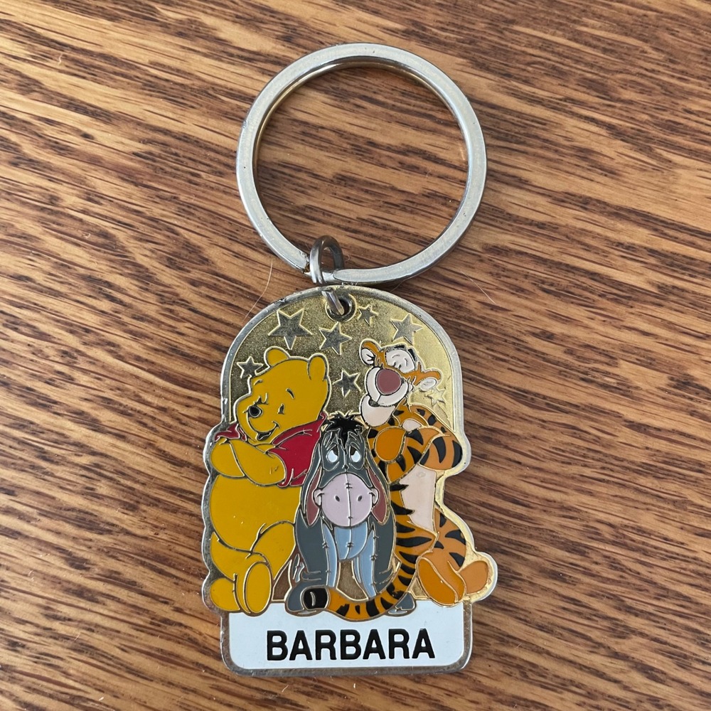 Winnie The Pooh And Friends Keychain Key Chain "BARBARA" Keychain Eeyore Tigger